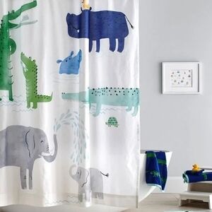 Potterty Barn Safari Printed Shower Curtain Good Used Condition